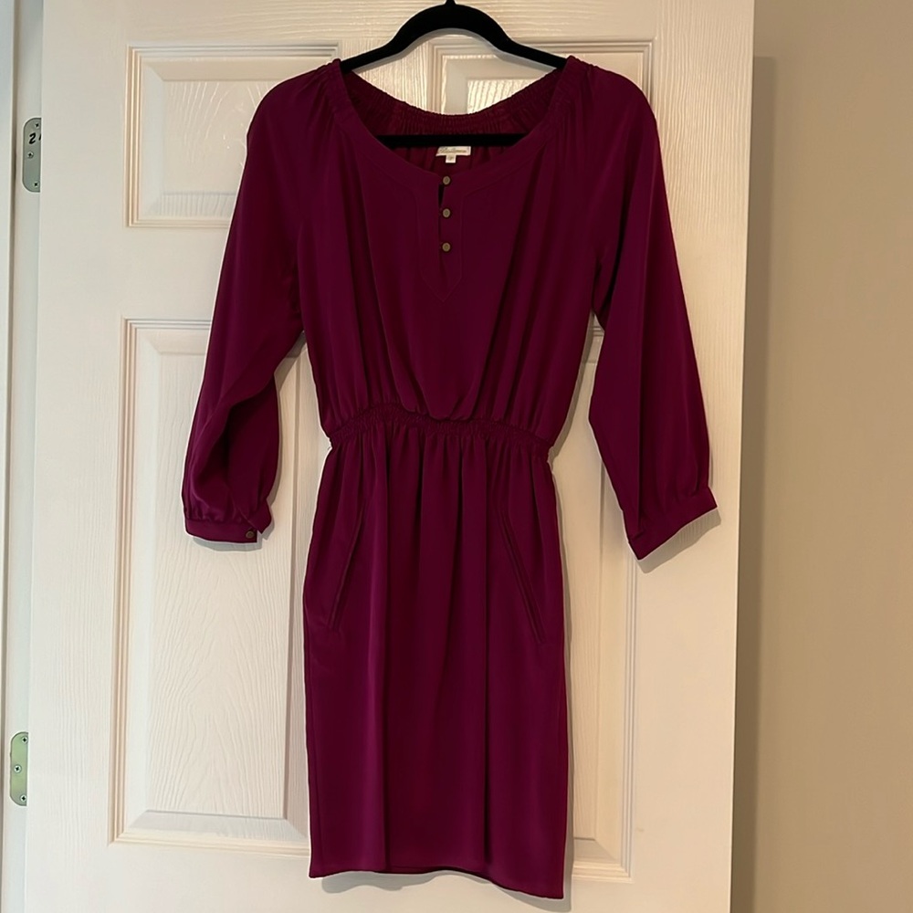 Beautiful raspberry Shoshanna silk dress